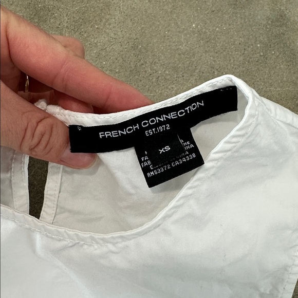 French Connection White Scallop Hem Tank Top - Picture 5 of 8